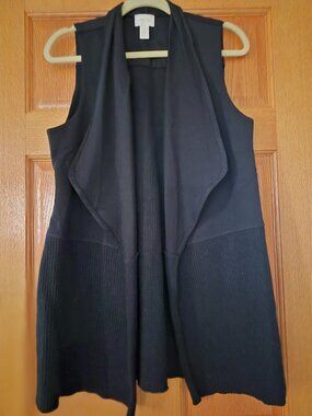 Chico Open Long Black combo sweater vest - Sz 2 (L 12-14)